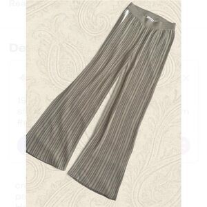 House of Harlow 1960 Striped Cream and sparkle sweater Wide Leg Pants size small